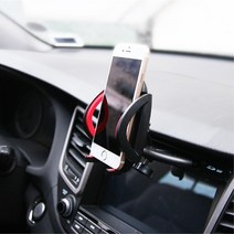 송풍구 장착 하는 휴대폰 거치대 회전 가능 잘빠지지않는 화물차 택시 버스 SUV, 그레이