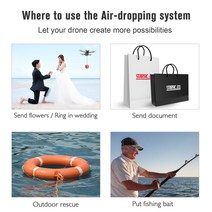 카메라 드론 DJI Mini 3 용 에어 드롭 시스템 드로퍼 런처 포물선 바다 낚시 던지는 기계 미니 액세서, 한개옵션0