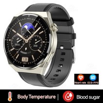 ECG PPG 스마트 워치 남성 건강 혈압 심장 박동 피트니스 스포츠 시계, [12] Black