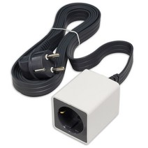 초슬림 1구 3m 연장선 연결선 고용량 리드선 전기코드 콘센트 틈새 창문 문틈 연장코드 화이트