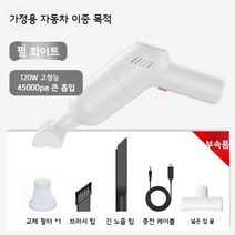 고양이 털 청소기 무선 휴대용 진공 강아지 카펫, 펄 화이트 45000Pa
