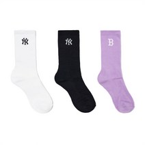 베이직 양말 3족세트 MLBWhite