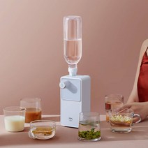 큐브 미니 무전원정수기 즉열 휴대용 여행용 탁상용, 모미스 핑크