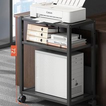 ETL 바퀴달린 북카트 이동식책꽂이 간이 2단 3단 미니 원목 북트롤리 책꽂이 책 정리함, 3단 블랙+블랙랙