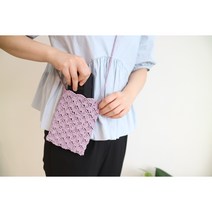 코바늘DIY 라피아 핸드폰크로스백 DIY 패키지 (부분동영상포함)