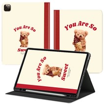 TaVely 아이패드 케이스 애플펜슬수납 스마트커버, [북커버] YOU R SO