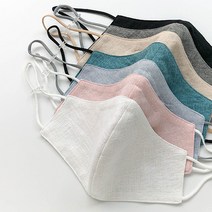 대형 여름 린넨 메쉬 마스크 와이어교체 필터교체형 끈조절 남자 남성 블랙 검정 숨쉬기 편한 핸드메이드 봄 수제작