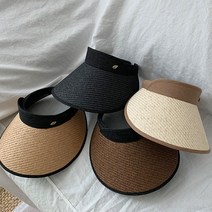 이코마켓 국내제작 라탄 여성 썬캡 라피아 밀짚 남자 여자 선캡