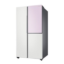 삼성전자 RS84B5041W4 양문형 냉장고 푸드쇼케이스 846L, 코타PMC화이트&라벤더(메탈)