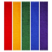 발렌티노크리스티 스포츠 타올, 노랑, 보라, 초록, 빨강, 파랑, 5개