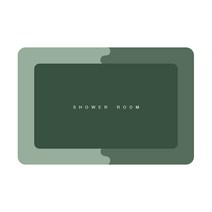 우드홈 빨아쓰는 로고 규조토 발매트, 스퀘어-그린(60x40cm)