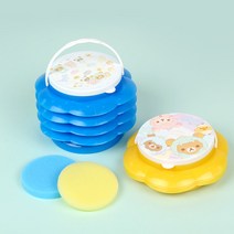 리락쿠마 자바라 꽃잎물통 - 랜덤발송 수채화 물통 접이식 다용도, 컬러 랜덤 배송 1p