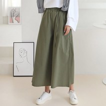 [바보사랑] 여성 6컬러 스트링 밴딩 통 큰 와이드 팬츠