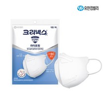 크리넥스 KF80 라이트핏 마스크 대형, 1개입, 10개, 화이트