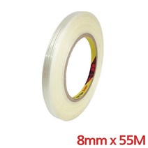 3M 8915 필라멘트 테이프 8mm x 55M 유리섬유 포장