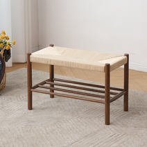 신발장의자 라탄 2가지 짜임 수납벤치 원목프레임 현관 인테리어, K 70cm