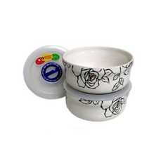 철기아트 도자기 반찬통 체크락 (중) 2세트 밀폐용기 5679421EA, 본상품선택