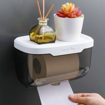 월드마켓 초간편 접착식 방수 휴지걸이 화장지걸이 욕실용품, 휴지케이스
