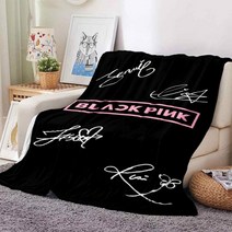 블랙 핑크 kpop 소프트 담요 침대 던지기 담요 soft 만화 인쇄 침대보 침대보 소파 선물, 2, 180cm x 230cm