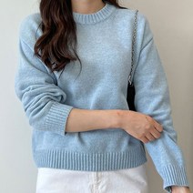 예쁜 여자 니트티 긴팔 캐주얼 데일리 회사원 데이트