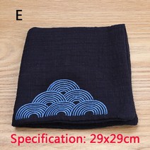 소창 수건 손수건코튼 린 넨 중국 스타일 선 티 타월 흡수 두꺼운 걸레 꽃 자 수 차 코스터 액세서리, 05 E