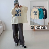 오브치치 여성 빅사이즈 박스티셔츠 앵그리 프린팅 오버핏 겨울 기모 롱티셔츠 루즈핏 레깅스 코디 레터링 긴팔 티셔츠