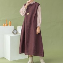 [디얼마미] 제니 린넨 민소매 원피스 미시옷 빅사이즈 엄마옷 중년 여성 마담