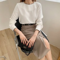 리엘라 테위르 스퀘어넥 심플 블라우스