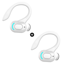 WJSHOP F8 2pcs 귀걸이형 HIFI 스테레오 IPX4방수 블루투스 무선이어폰 (블랙/화이트/그린/블루/레드), 화이트