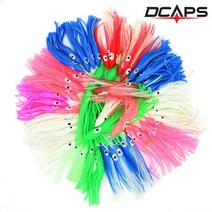 캡스 야광 꼴뚜기 50개묶음6cm∼9cm 웜 루어 대구 문어 지깅 대용량 축광채비, 7cm-50개입/UV핑크펄