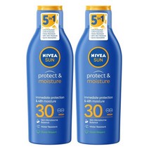 NIVEA SUN 보호&모이스처 선로션SPF30 보습선크림 자외선차단제 방수선크림 휴가철필수템 200ml 2개