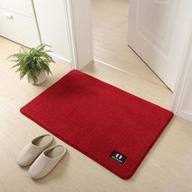 가정용 화장실 바닥 매트 화장실 욕실 흡수 미끄럼 방지 매트 문 앞 매트 문 매트 카펫 청소 용이, 도어 매트 와인 레드