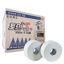 탑월드/ 점보롤 토미 엠보싱 300M16롤 2겹 화장지 하얀나라, 1개