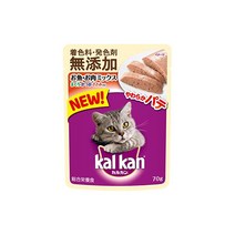 칼칸 파우치 부드러운 퍼티 캣 푸드 생선 고기 믹스 참치 가다랑어 닭가슴살 함유 착색료 발색제 무첨가 70gX16봉 묶음 구매