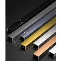 ㄷ자 몰딩 알루미늄 벽 천장 벽면 미장용 코너 비드, 10x10mm 매트 블랙, 3m