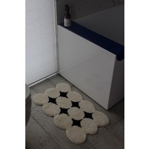 베이지 블랙 모던 다이아몬드 단모 러그 Illusion Daimond Rug