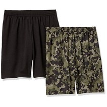 아마존에센셜 남성 퍼포먼스 테크 루즈핏 반바지 2개 팩 버건디네이비 XXL