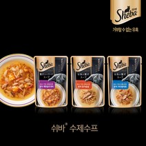 쉬바 파우치 고양이 수제 간식 고양이간식, 24개, 8 간식수제수프 참치 게맛살과 연어