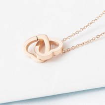 [루틸라] 더블 러브하트 목걸이