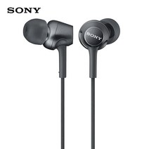원래 소니 MDR-EX255AP 헤드폰 3.5mm 유선 이어폰 음악 핸즈프리 마이크 xiaomi 화웨이 스마트 폰, 04 Black