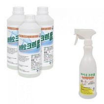바이오크린콜 75퍼센트 살균소독제 1L x 3p + 분무기 450ml 세트, 2세트