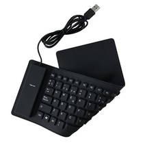 USB 접이식 84 키 스페인어 키보드 방수 소프트 실리콘 방진 데스크탑 컴퓨터 노트북 노트북 블랙, 없음