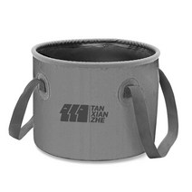 탄씨엔쯔 원형 접이식 캠핑용 설거지통 20L, 그레이