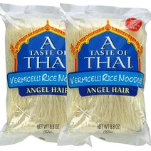 A Taste Of Thai 테이스트오브타이 버미첼리 라이스 누들 엔젤헤어 250g 2팩, 2개