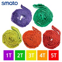 스마토 라운드 슬링벨트 실링바 깔깔이바 크렌바 슬링바 중량벨트 화물안전바 안정시험통과, 5TON, 6M(둘레12M)_빨강