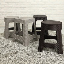 리빙패밀리 라탄의자 플라스틱의자 인테리어의자, 원형라탄의자 브라운