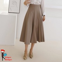 에코 레더 플레어 롱스커트 가을 겨울 여성 스커트