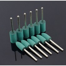 10 개/몫 3mm 생크 연삭 헤드 고무 4 6 8 휠 금형 마무리 공구, 01 cylinder_02 4mm