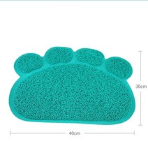 방수 반려동물 매트 고탄성 섬유 고양이 쓰레기 레이어 작은 개 침대 패드 새끼 얼굴 애완 제품 화장, PawCyan, 30x40