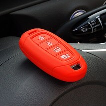 현대 벨로스터 코나 베뉴 i30 실리콘 키홀더 키케이스, 4버튼 (브라운), A TYPE (01. 4버튼)